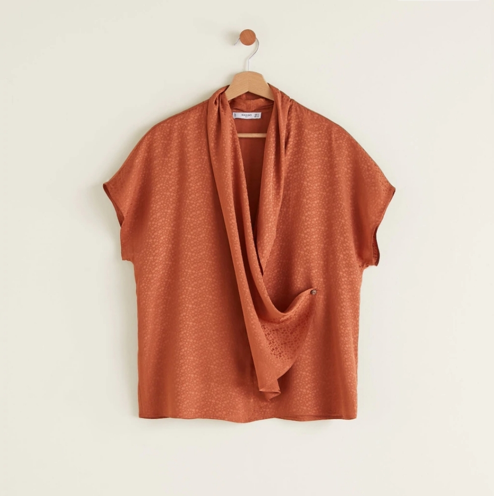 Mango MNG Draped US Size 2 Blouse